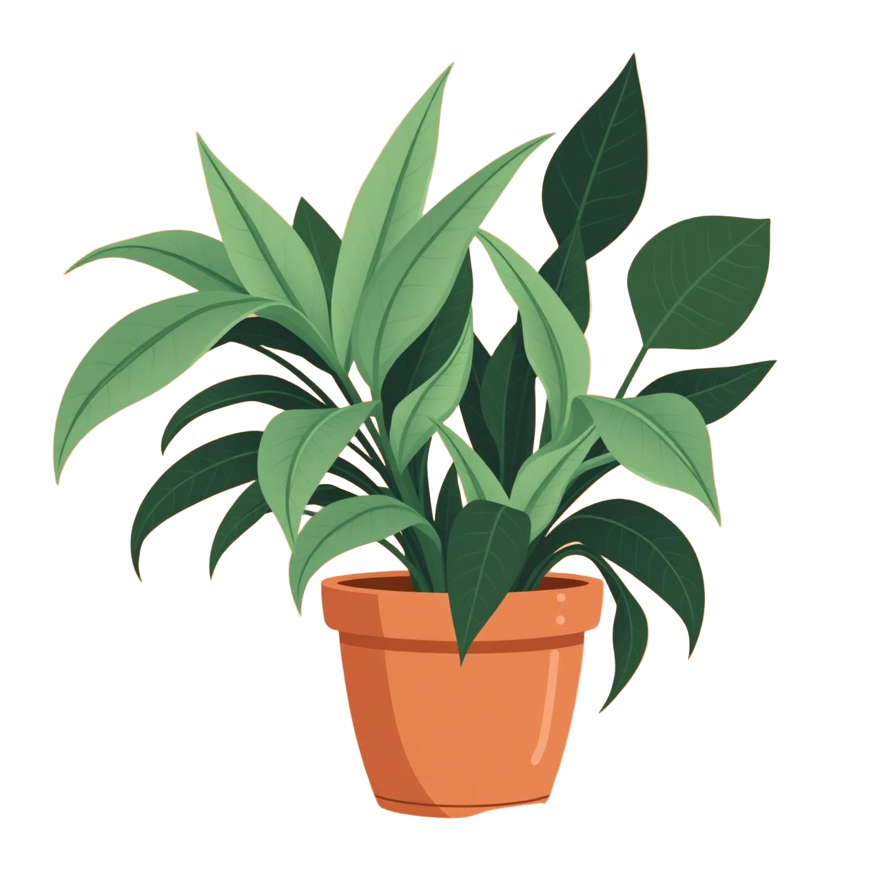 Lush potted plant